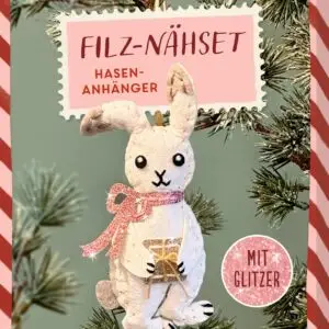 Felt Sewing Kit – Bunny Ornament (with Glitter)